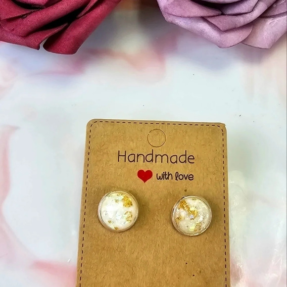 Handmade Stud Earrings - Picture 1 of 2